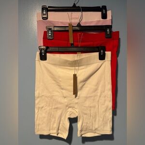 SKIMS Cotton Rib Boxers Red Multi